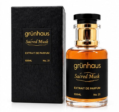 Grunhaus Sacred Musk Extrait de Parfum 100ml | Long-Lasting Luxury Unisex Perfume
