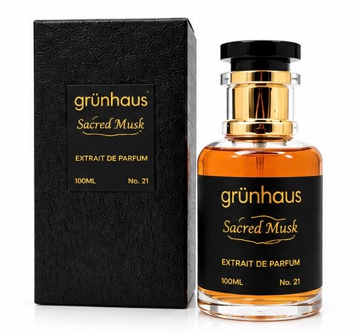 Grunhaus Sacred Musk Extrait de Parfum 100ml | Long-Lasting Luxury Unisex Perfume