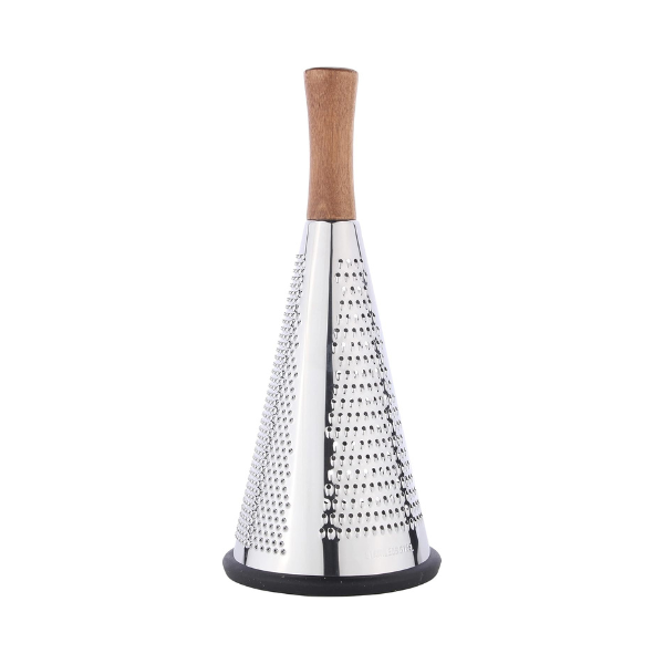 Stainless Steel Cone Grater with Wooden Handle