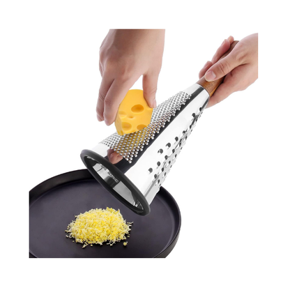 Stainless Steel Cone Grater with Wooden Handle
