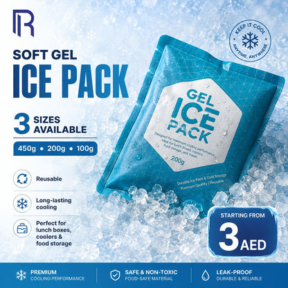 Soft Gel Ice Pack – Reusable, 100g / 200g / 450g