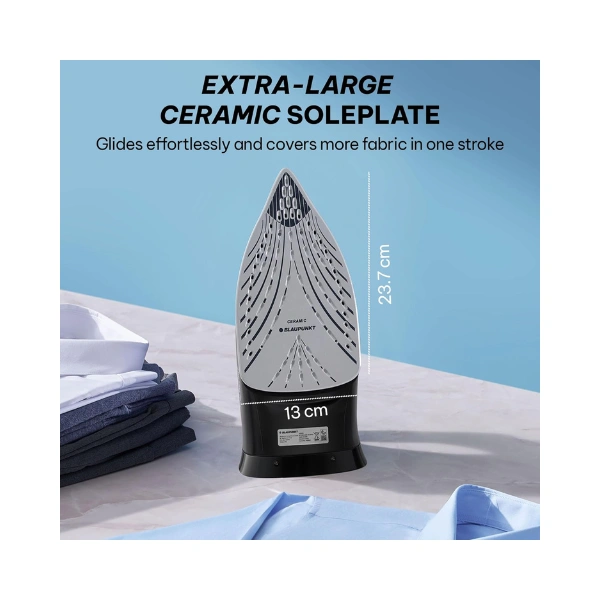 Blaupunkt Steam Iron 3100W – Ceramic Soleplate, Auto Shut-Off, Anti-Calc, Anti-Drip, Self-Clean Function, 380ml Tank, 2.5m Cord, 45g/min Continuous Steam for Tough Wrinkles – GIS430 - Image 7