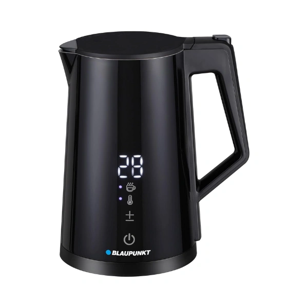 Blaupunkt Cordless Digital Kettle 2200W – 1.7L, LED Temperature Display, 5 Temperature Settings, 304 Stainless Steel Inner Body, Cool Touch Double Wall, Auto Shut-Off & Boil Dry Protection – BKD522