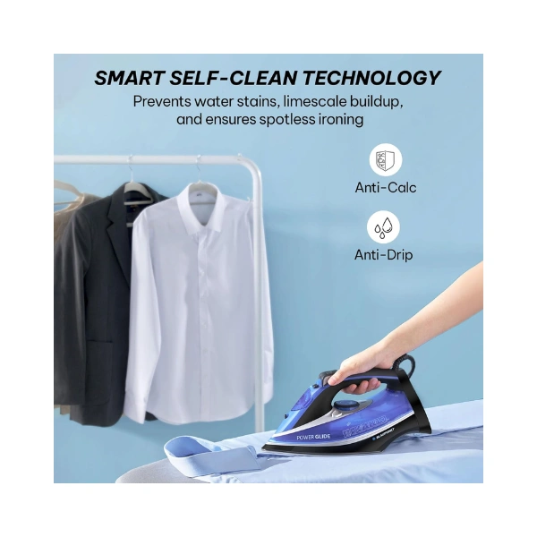 Blaupunkt Steam Iron 3100W – Ceramic Soleplate, Auto Shut-Off, Anti-Calc, Anti-Drip, Self-Clean Function, 380ml Tank, 2.5m Cord, 45g/min Continuous Steam for Tough Wrinkles – GIS430 - Image 6
