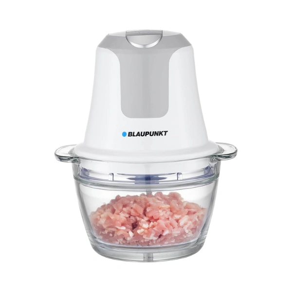 Blaupunkt Chopper 450W – 1.2L Glass Bowl, 2 Speed Settings, Stainless Steel Blades, Chops Vegetables, Meat, Nuts & Ice, Egg Whisking Attachment, BPA-Free Body, Easy Clean Design – PCG305