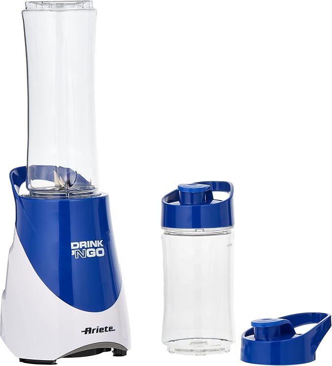 Ariete 563 Drink N Go Blender, 300 Watts, White/Blue, 0.6 Litres”Min 1 year manufacturer warranty”