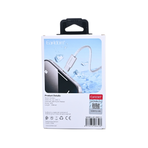 Earldom EC202C 60W Type-C to Type-C Braided Cable, White - Image 2