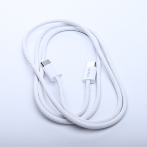 Earldom EC202C 60W Type-C to Type-C Braided Cable, White - Image 3