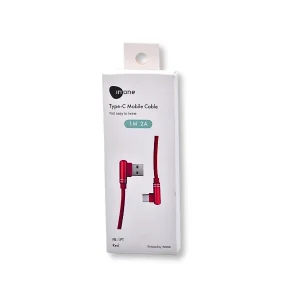 INONE FB-1PT Type-A to Type-C Charging Cable – 1 Meter | Fast, Durable, Red Edition