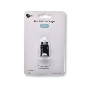 INONE VCC-0027 Dual USB Car Charger | Fast Charging, 2-Port Adapter