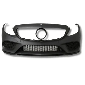 Mercedes C-Class W205 Front Bumper (2015–2021) – Sport Style – Polyurethane