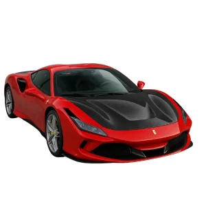 Ferrari F8 Tributo Carbon Fiber Hood (2019–2023 | Full Carbon | Lightweight Performance)