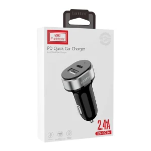 Earldom ES-CC14, 1xUSB, 1xType-C, With PD Type-C cable, Car charger