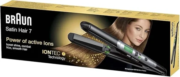 Braun Satin Hair 7 ST710 Hair Straightener | IONTEC Technology, Sleek Styling, Color Protection - Image 2