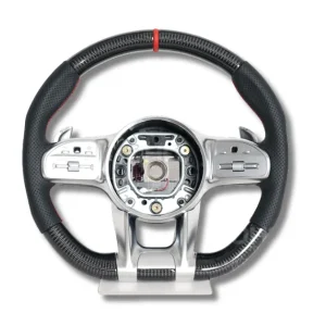 Mercedes-Benz Carbon Fiber Steering Wheel – Flat-Bottom Sport Design – 2011–2018 Models