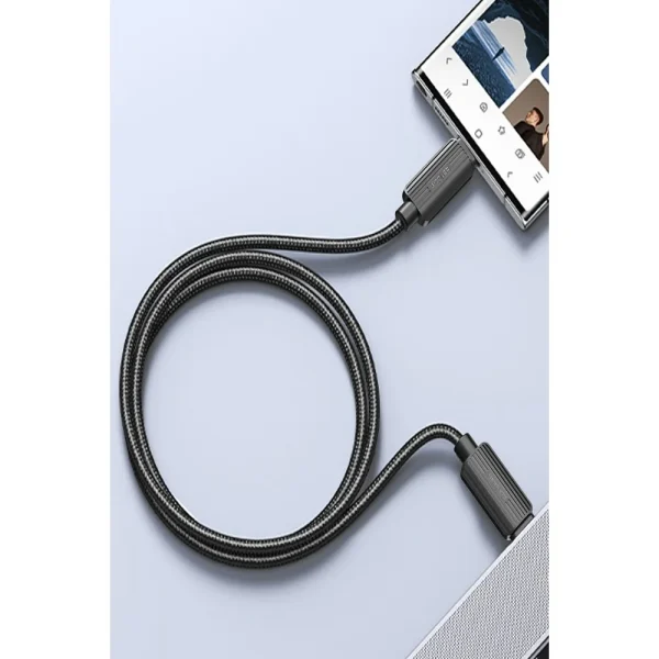 EarldomEC-188CC 1M 60W Nylon Braided Wired Type-C to Type-C PD Fast Charging Cable - Black - Image 4