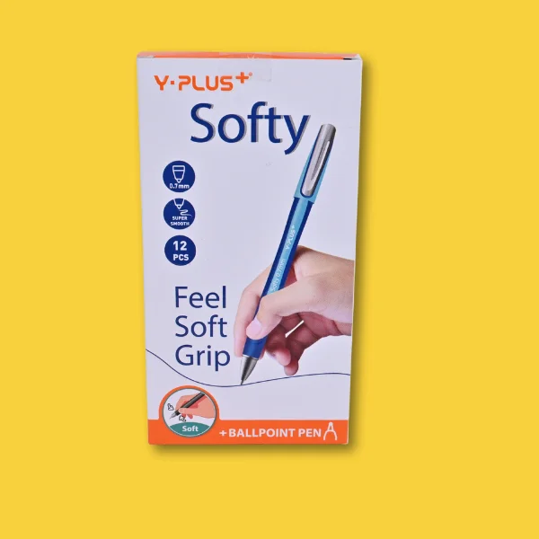 Y-PLUS+ Softy Ballpoint Pen – 0.7 mm – Blue Ink – Box of 12