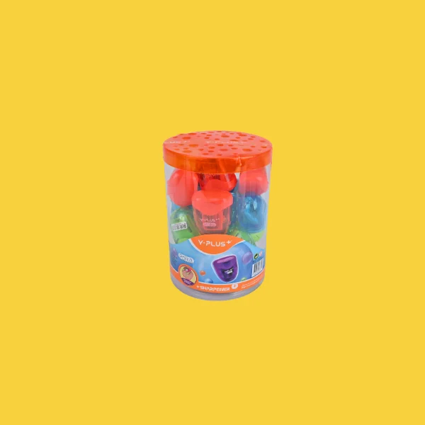 Y-PLUS Polka Sharpener – Fun, Colorful & Mess-Free Pencil Sharpener for School, Office, and Art