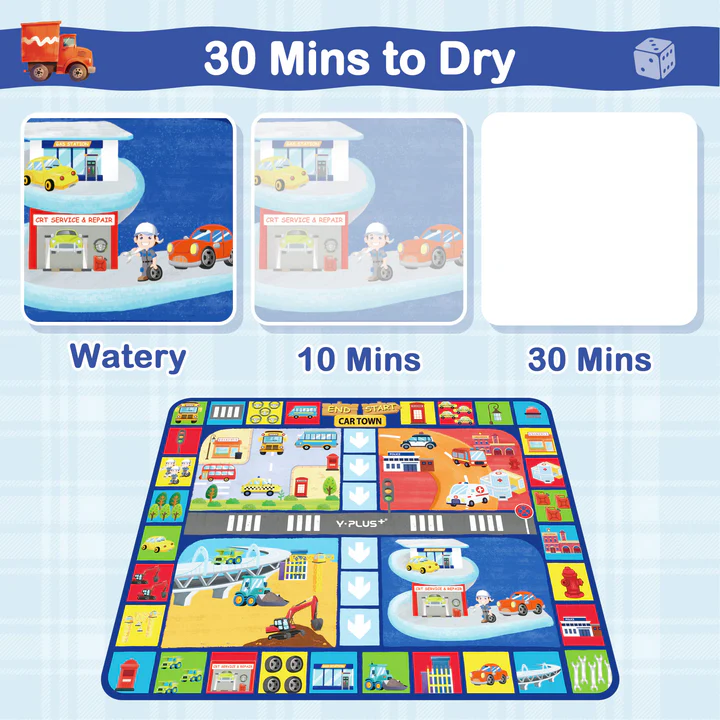 Y PLUS Water Doodle & Game Mat – Mess-Free Creative Fun for Kids