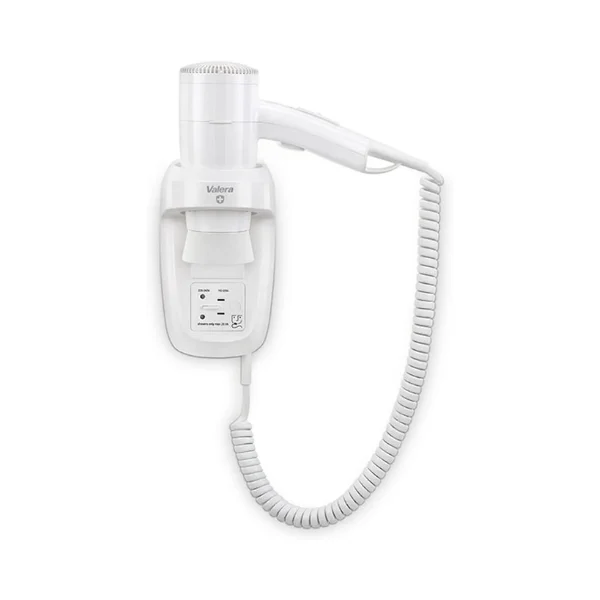 Valera Premium 1200 Wall-Mounted Hair Dryer 533.03 – Compact Swiss Wall Dryer with 1200W Power, Cool Shot, 2 Speeds + 3 Temps, Safety Mount – White