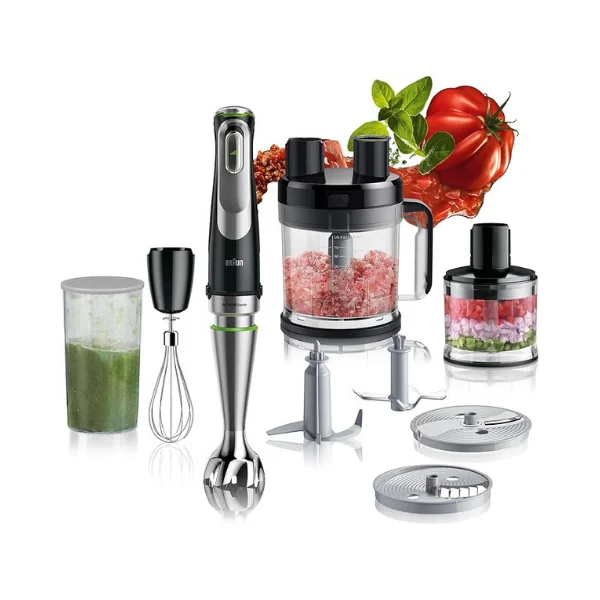 Braun MultiQuick 7 MQ9185XL ActiveBlade Hand Blender – 1000W, Easy SmartSpeed, SplashControl, EasyClick Plus – Black/Stainless Steel