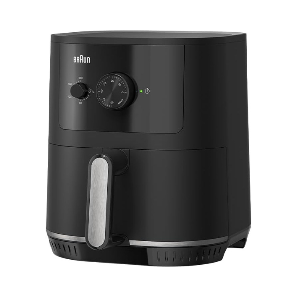 Braun MultiFry 3 HF3000 Air Fryer – 4.3 L Digital Air Fryer with RealAir Technology, 1500W, No-Preheat, Dishwasher-Safe Drawer – Matte Black