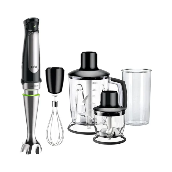 Braun MultiQuick 7 MQ7045X ActiveBlade Hand Blender – 1000W, Easy SmartSpeed, SplashControl, EasyClick Plus – Black/Stainless Steel
