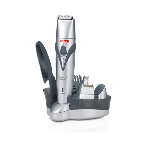 Valera Contour X Ceramic Beard & Moustache Trimmer 625.01 – Cordless Rechargeable, 0.7-10 mm Adjustable, Washable, 4 Blades + Foil, LED Indicator