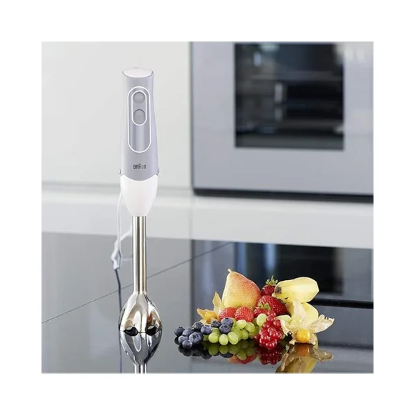 Braun MQ500 MultiQuick 5 Hand Blender – 600 W, 15 Speeds + Turbo, SplashControl, EasyClick System, Stainless Steel Shaft