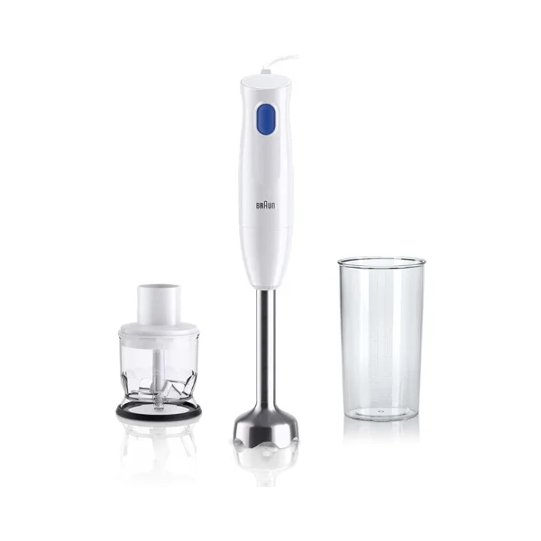 Braun MultiQuick 1 MQ10.201M 450 W Hand Blender – Easy 1-Speed, EasyTwist System, Chopper & 600 ml Beaker, Lightweight & BPA-Free