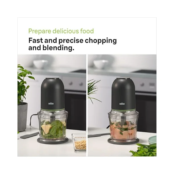Braun MultiPractic 3 CH3013BK Mini Chopper – 500 W, Advanced QuadBlade, 2 Speeds Push-Control, 500 ml Capacity, Dishwasher-Safe, Safety Lock - Image 5