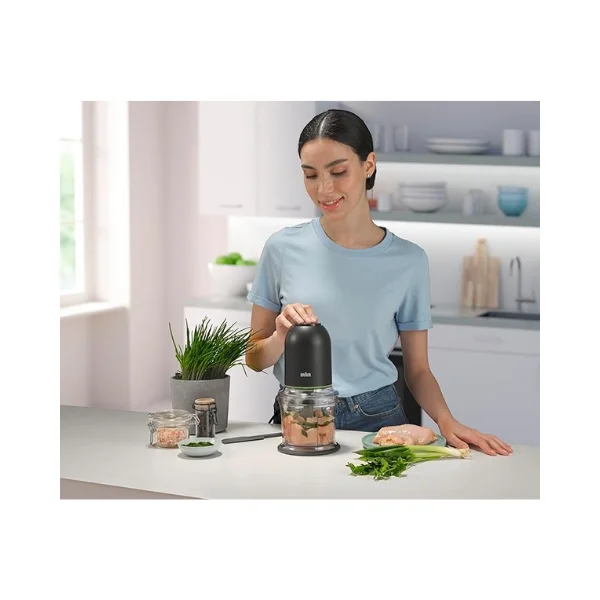 Braun MultiPractic 3 CH3013BK Mini Chopper – 500 W, Advanced QuadBlade, 2 Speeds Push-Control, 500 ml Capacity, Dishwasher-Safe, Safety Lock - Image 8
