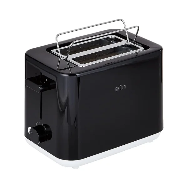 Braun Breakfast1 HT1010BK 2-Slot Toaster – 900 W, 8 Browning Settings, Reheat / Defrost / Cancel Functions, Bun Warmer, Crumb Tray & 4-Way Safety