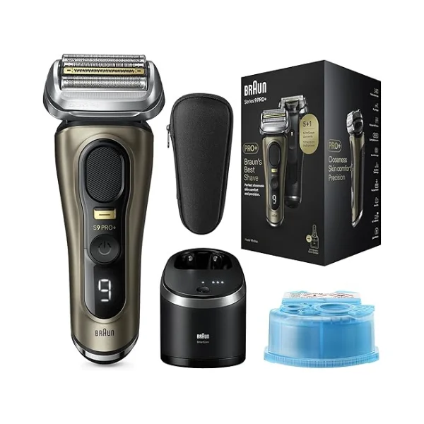 Braun Series 9 9569cc Wet & Dry Electric Shaver – Precision+, SmartCare System, 5 Shaving Modes
