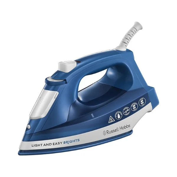 Russell Hobbs 26483GCC Steam Iron – 2400W Heavy Duty with Non-Stick Ceramic Soleplate, Continuous & Vertical Steam, Auto-Off Function – Premium Home Ironing Tool