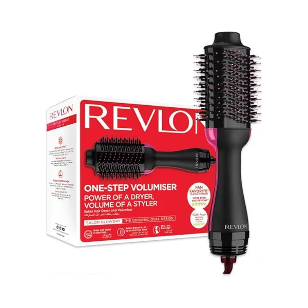 Revlon RVDR5222 One-Step Volumizer Hair Dryer & Styler – 1100W Hot Air Brush with 3 Heat/Speed Settings, Ceramic + Ionic, Oval Paddle Design – Black