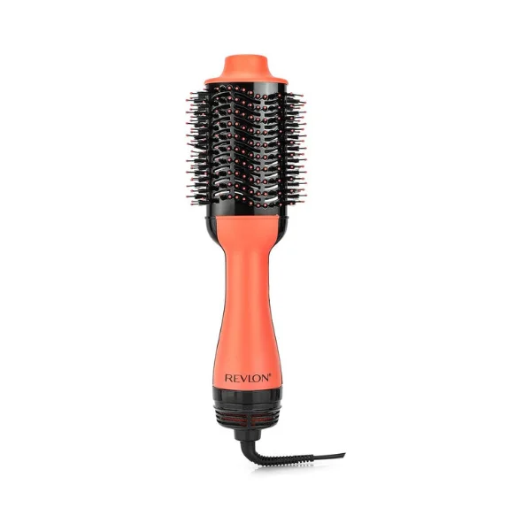 Revlon RVDR5222AARB One-Step Volumiser Hair Dryer and Styler – 1100W Hot Air Brush, Ceramic + Ionic, 3 Heat/Speed Settings, Apricot Orange