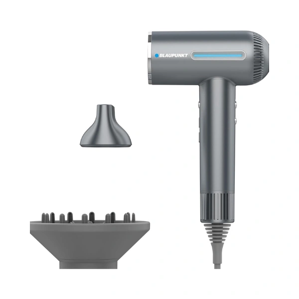 Blaupunkt Digital Hair Dryer 1600W – LED Display, Plasma Hair Care, 6 Temp Settings, Cool & Heat Modes, Magnetic Diffuser & Concentrator, BLDC Motor 110,000 RPM, Quick Drying, 2-Year Warranty – SDD916