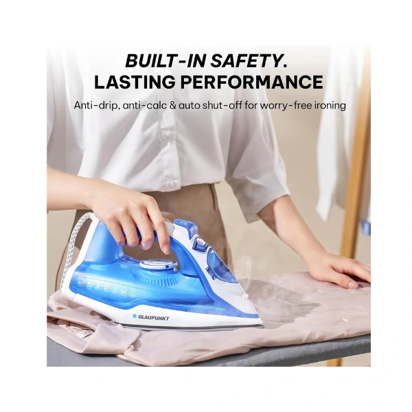 Blaupunkt Steam Iron 2400W – Ceramic Soleplate, Vertical & Burst Steam, Anti-Drip, Anti-Calc, Self-Cleaning, Auto Shut-Off, 280ml Tank, Stylish Design, 2-Year Warranty – GIS360 - Image 2