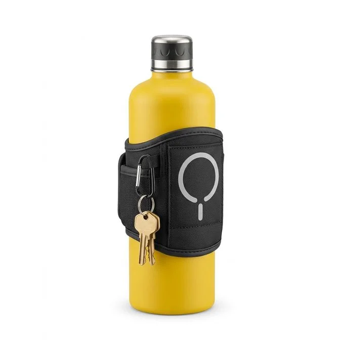 Magnetic Water Bottle Holder with Phone Pocket – Insulated Sports Bottle Sleeve with Strap, Key Holder & Gym/Outdoor Carry Case