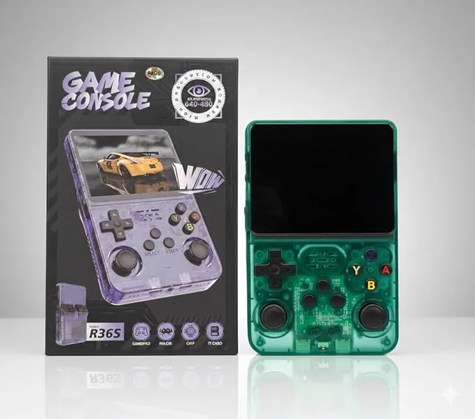 64GB Retro Handheld Game Console with 20,000+ Games – Portable Arcade Gaming Device with IPS Screen, Dual Joystick, Rechargeable Battery & Classic Emulator Support
