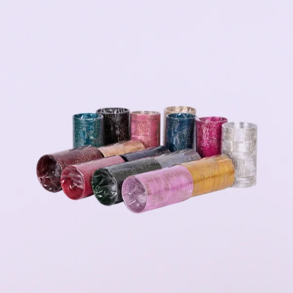 Glitter Bangles Set for Women – Traditional Stackable Bracelet Set, Lightweight Ethnic Jewelry for Wedding, Party & Festive Wear