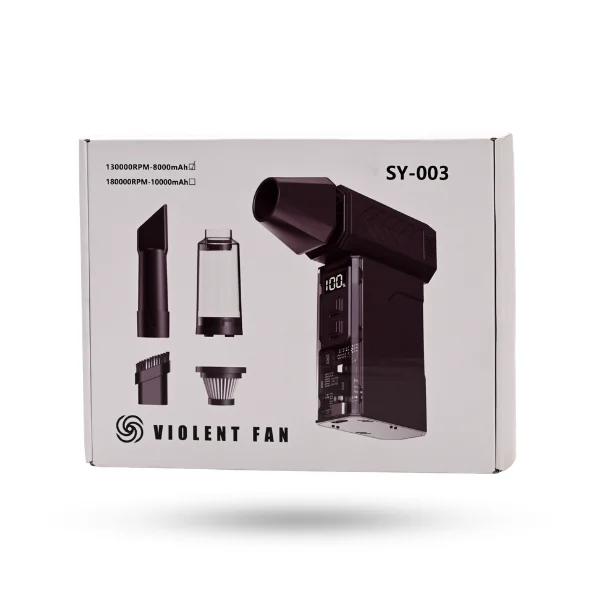 SY-003 Cordless Air Duster Blower – 130000RPM Rechargeable Electric Dust Cleaner with Multi Nozzles, High Power Portable Air Blower for Keyboard, PC, Car & Home